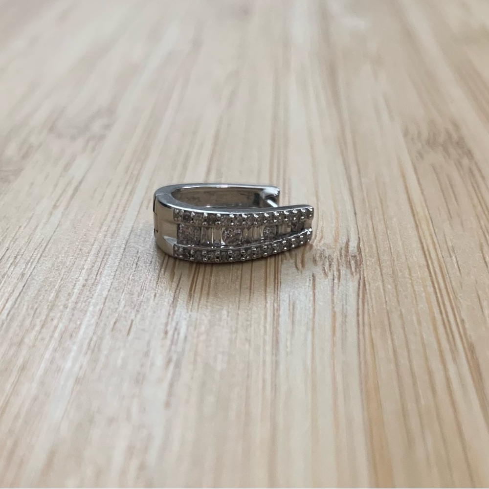 One diamond and white gold earring- please read description